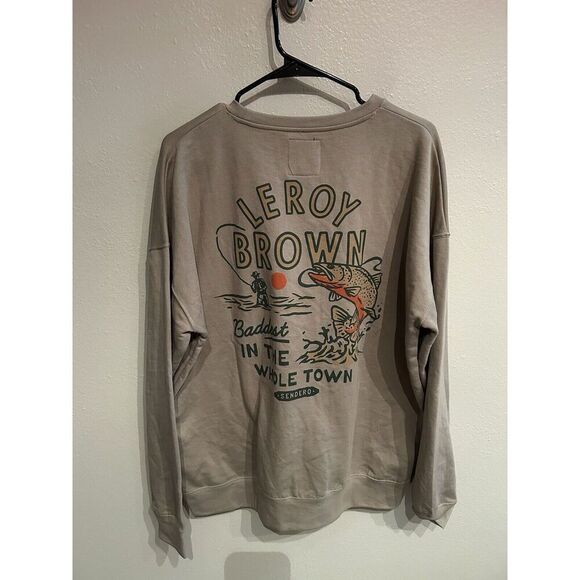 Leroy Brown Men's Crewneck Sweater - Gray - Picture 1 of 7